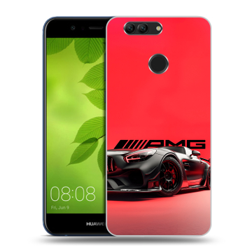 Силиконовый чехол на Huawei Nova 2 Plus с принтом Мерседес Mercedes AMG