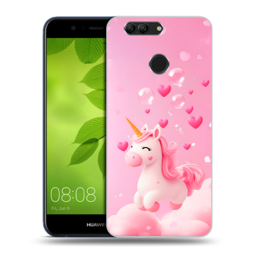 Силиконовый чехол на Huawei Nova 2 Plus с принтом Единорог Силиконовый чехол на Huawei Nova 2 Plus с принтом Единорог