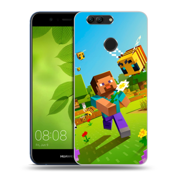 Силиконовый чехол на Huawei Nova 2 Plus с принтом Майнкрафт Minecraft