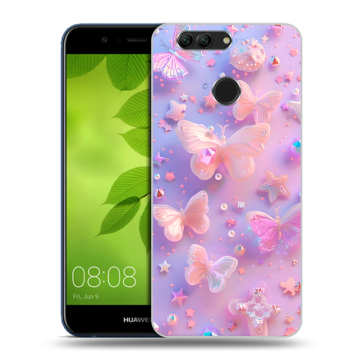 Силиконовый чехол на Huawei Nova 2 Plus с принтом Бабочки