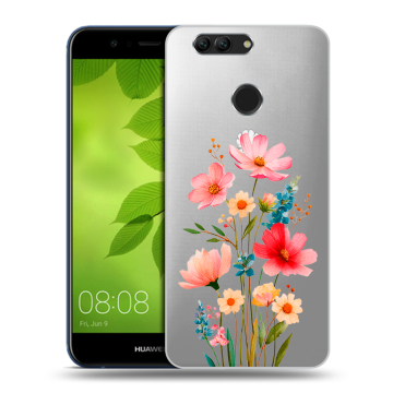 Силиконовый чехол на Huawei Nova 2 Plus с принтом Цветы
