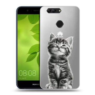 Силиконовый чехол на Huawei Nova 2 Plus с принтом Котенок