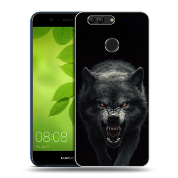 Силиконовый чехол на Huawei Nova 2 Plus с принтом Волк Силиконовый чехол на Huawei Nova 2 Plus с принтом Волк