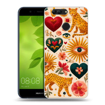 Силиконовый чехол на Huawei Nova 2 Plus с принтом Модный принт