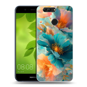 Силиконовый чехол на Huawei Nova 2 Plus с принтом Цветы