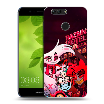 Силиконовый чехол на Huawei Nova 2 Plus с принтом Hazbin Hotel Отель Хазбин