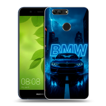Силиконовый чехол на Huawei Nova 2 Plus с принтом BMW БМВ Силиконовый чехол на Huawei Nova 2 Plus с принтом BMW БМВ