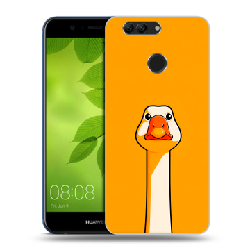 Силиконовый чехол на Huawei Nova 2 Plus с принтом Смешная утка