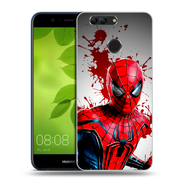 Силиконовый чехол на Huawei Nova 2 Plus с принтом Spiderman Человек паук