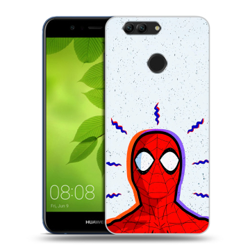 Силиконовый чехол на Huawei Nova 2 Plus с принтом Spiderman Человек паук