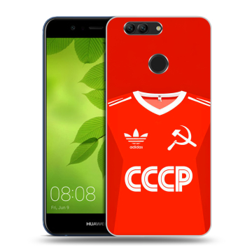 Силиконовый чехол на Huawei Nova 2 Plus с принтом Флаг Герб СССР