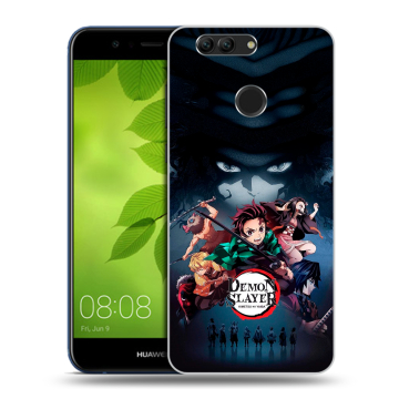 Силиконовый чехол на Huawei Nova 2 Plus с принтом Demon Slayer Клинок рассекающий демонов Силиконовый чехол на Huawei Nova 2 Plus с принтом Demon Slayer Клинок рассекающий демонов