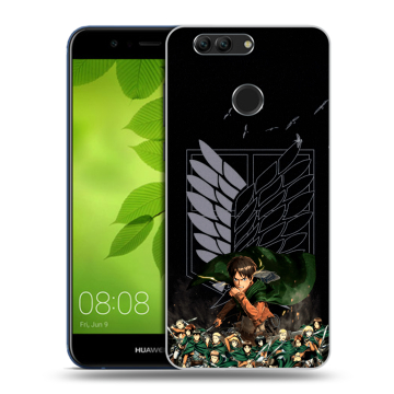 Силиконовый чехол на Huawei Nova 2 Plus с принтом Атака титанов Силиконовый чехол на Huawei Nova 2 Plus с принтом Атака титанов
