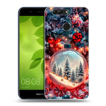 Силиконовый чехол на Huawei Nova 2 Plus с принтом Новый год