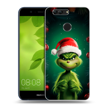 Силиконовый чехол на Huawei Nova 2 Plus с принтом Гринч Новый год Рождество