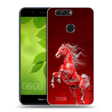 Силиконовый чехол на Huawei Nova 2 Plus с принтом Новый год