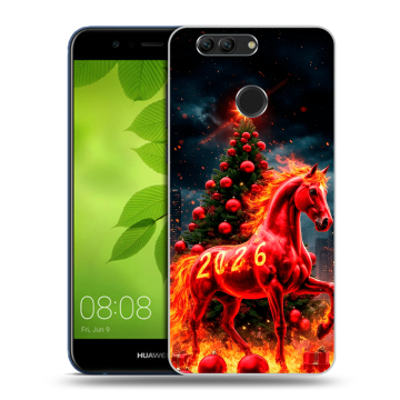 Силиконовый чехол на Huawei Nova 2 Plus с принтом Новый год
