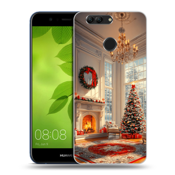 Силиконовый чехол на Huawei Nova 2 Plus с принтом Новый год