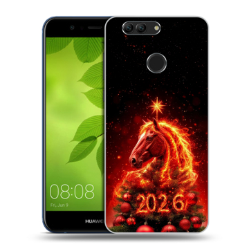 Силиконовый чехол на Huawei Nova 2 Plus с принтом Новый год