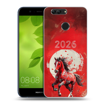 Силиконовый чехол на Huawei Nova 2 Plus с принтом Новый год
