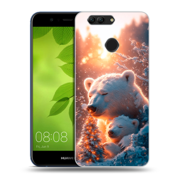 Силиконовый чехол на Huawei Nova 2 Plus с принтом Новый год