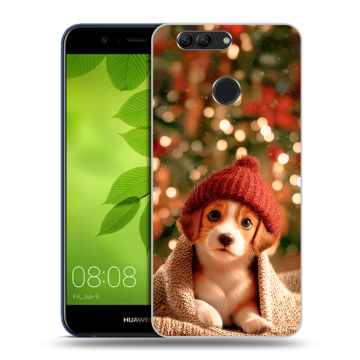 Силиконовый чехол на Huawei Nova 2 Plus с принтом Новый год