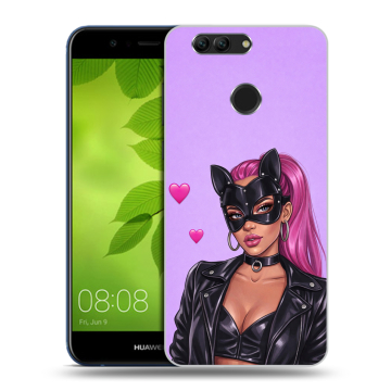 Силиконовый чехол на Huawei Nova 2 Plus с принтом женский