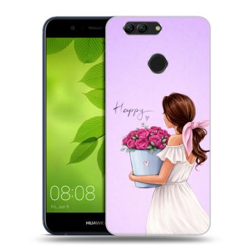 Силиконовый чехол на Huawei Nova 2 Plus с принтом женский