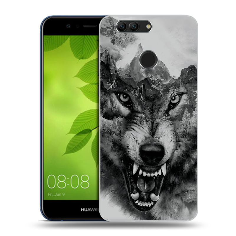 Пластиковый чехол на Huawei Nova 2 Plus с принтом Волк Пластиковый чехол на Huawei Nova 2 Plus с принтом Волк