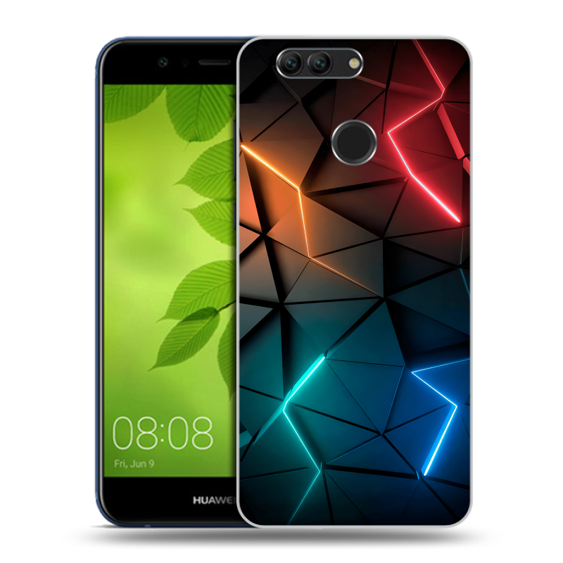 Силиконовый чехол на Huawei Nova 2 Plus с принтом Абстракция неон Силиконовый чехол на Huawei Nova 2 Plus с принтом Абстракция неон