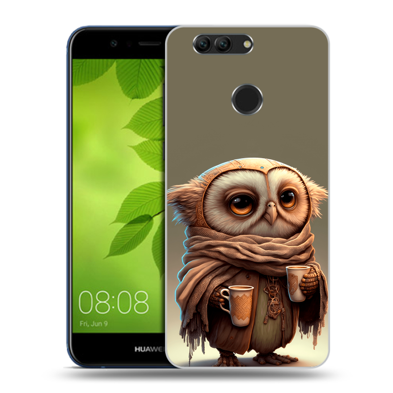 Силиконовый чехол на Huawei Nova 2 Plus с принтом Сова Силиконовый чехол на Huawei Nova 2 Plus с принтом Сова