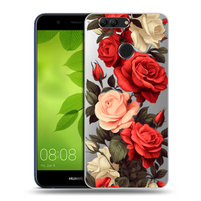 Силиконовый чехол на Huawei Nova 2 Plus с принтом Розы Силиконовый чехол на Huawei Nova 2 Plus с принтом Розы