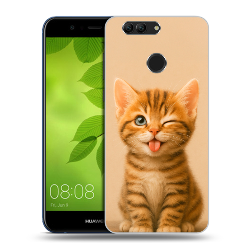 Силиконовый чехол на Huawei Nova 2 Plus с принтом котенок Силиконовый чехол на Huawei Nova 2 Plus с принтом котенок