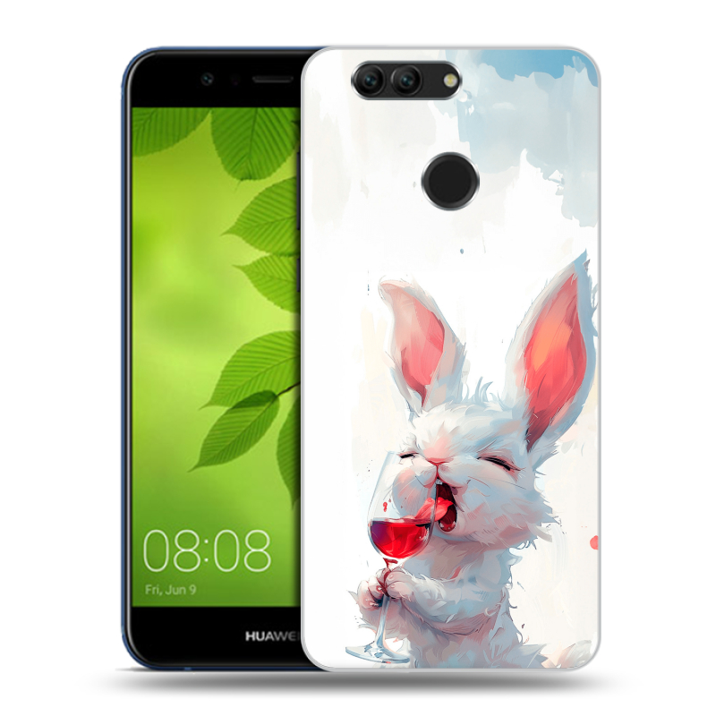 Силиконовый чехол на Huawei Nova 2 Plus с принтом кролик зайчик Силиконовый чехол на Huawei Nova 2 Plus с принтом кролик зайчик