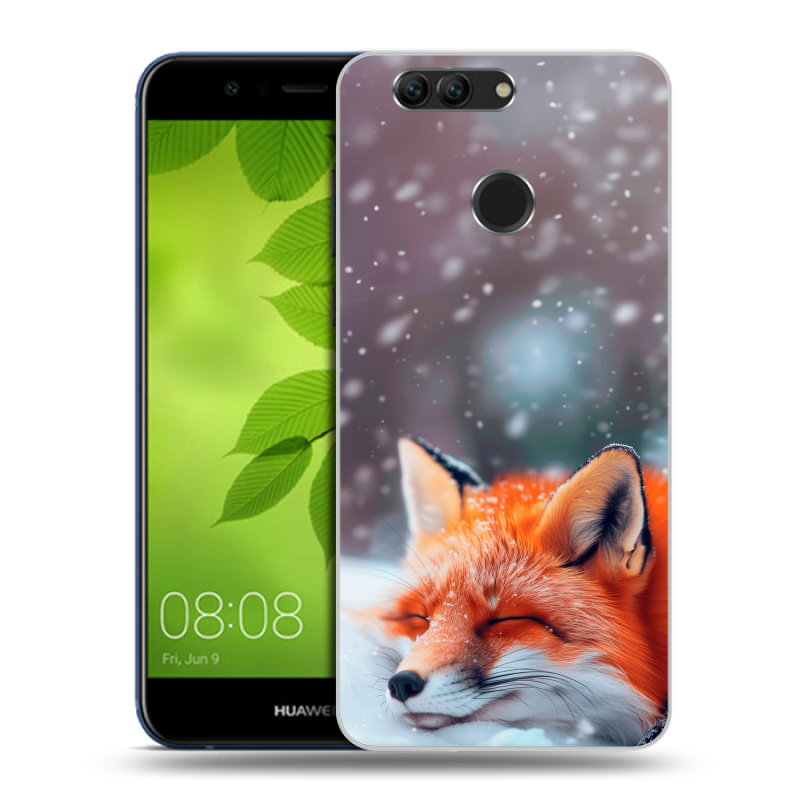 Пластиковый чехол на Huawei Nova 2 Plus с принтом лиса Пластиковый чехол на Huawei Nova 2 Plus с принтом лиса