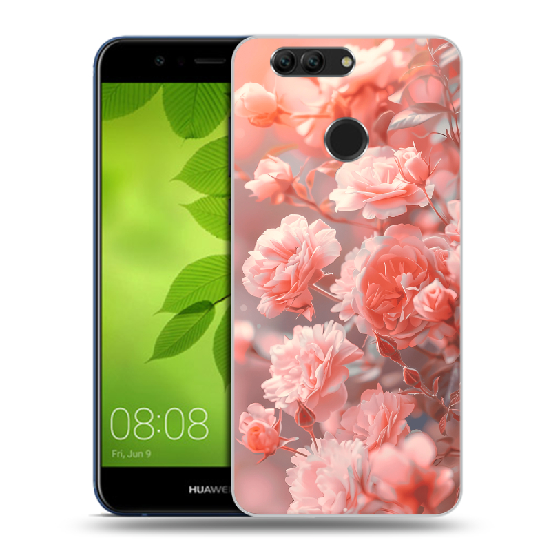 Силиконовый чехол на Huawei Nova 2 Plus с принтом Розы цветы Силиконовый чехол на Huawei Nova 2 Plus с принтом Розы цветы