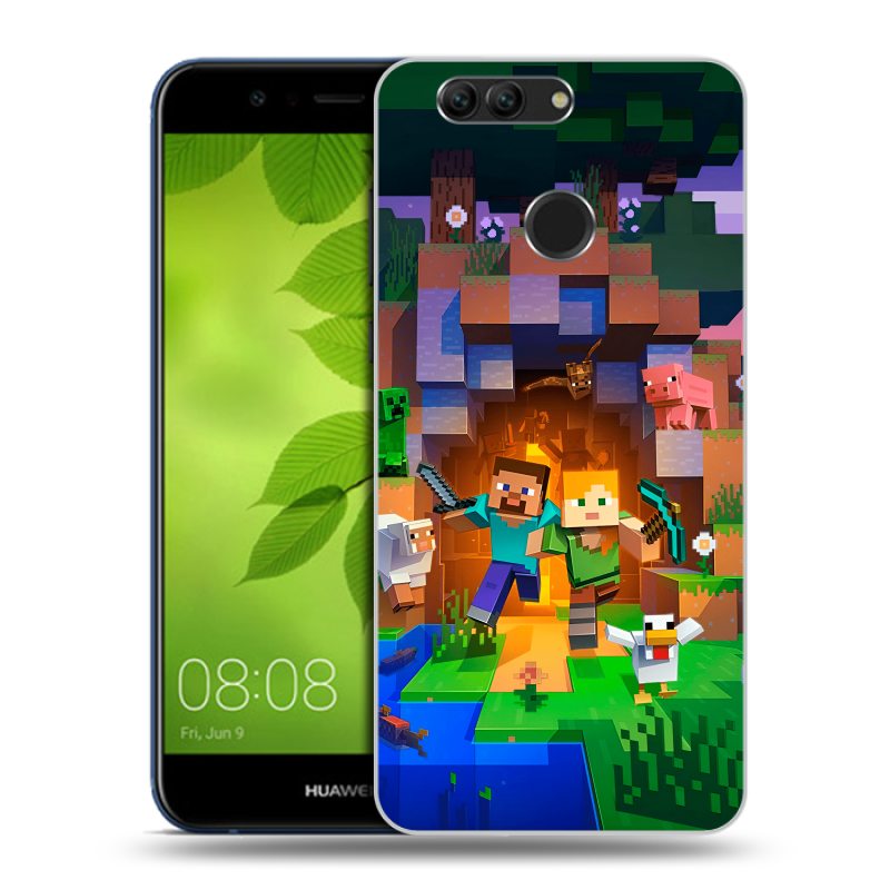 Силиконовый чехол на Huawei Nova 2 Plus с принтом Майнкрафт Minecraft Силиконовый чехол на Huawei Nova 2 Plus с принтом Майнкрафт Minecraft