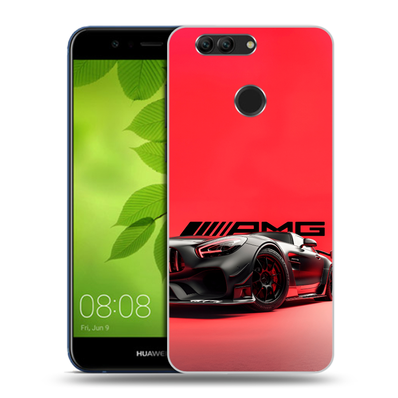 Силиконовый чехол на Huawei Nova 2 Plus с принтом Мерседес Mercedes AMG Силиконовый чехол на Huawei Nova 2 Plus с принтом Мерседес Mercedes AMG
