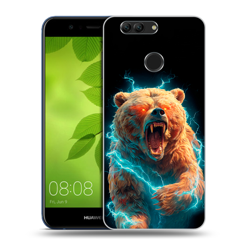 Силиконовый чехол на Huawei Nova 2 Plus с принтом Медведь Силиконовый чехол на Huawei Nova 2 Plus с принтом Медведь