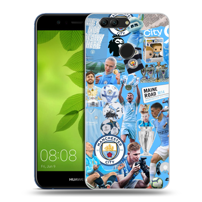 Силиконовый чехол на Huawei Nova 2 Plus с принтом Man City Манчестер Сити Силиконовый чехол на Huawei Nova 2 Plus с принтом Man City Манчестер Сити