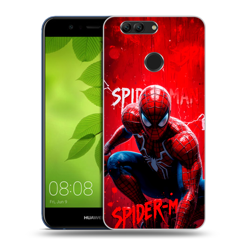 Пластиковый чехол на Huawei Nova 2 Plus с принтом Spiderman Человек паук Пластиковый чехол на Huawei Nova 2 Plus с принтом Spiderman Человек паук