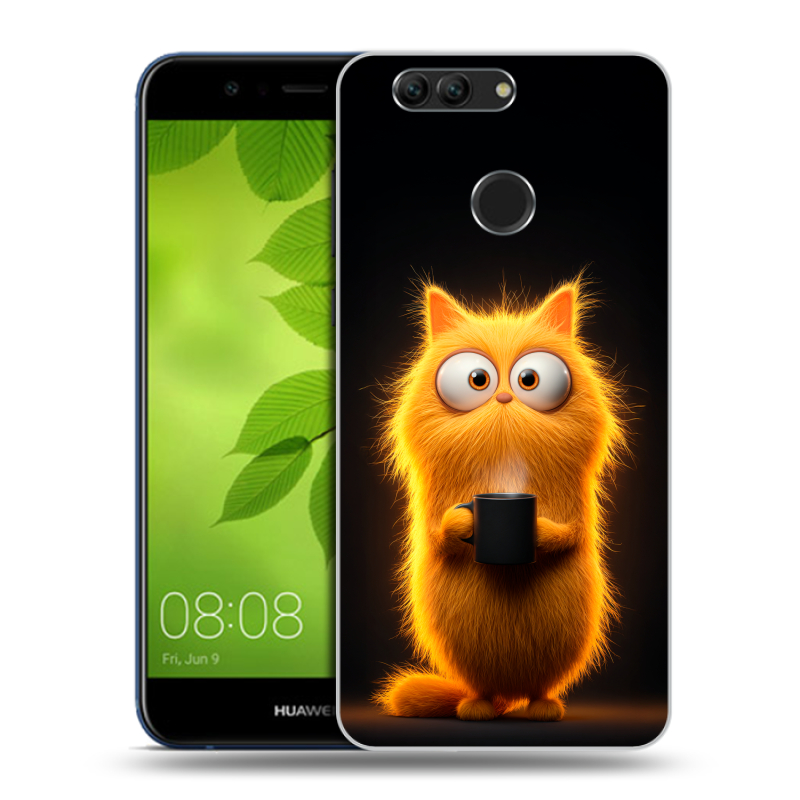 Пластиковый чехол на Huawei Nova 2 Plus с принтом Смешной кот Пластиковый чехол на Huawei Nova 2 Plus с принтом Смешной кот