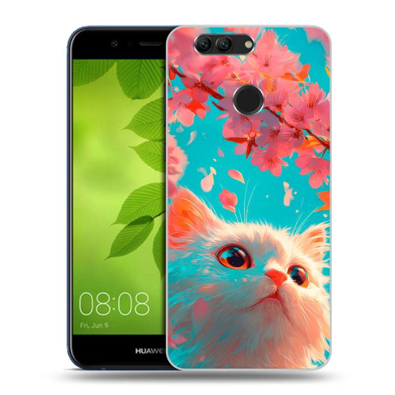 Пластиковый чехол на Huawei Nova 2 Plus с принтом Красивый кот Пластиковый чехол на Huawei Nova 2 Plus с принтом Красивый кот