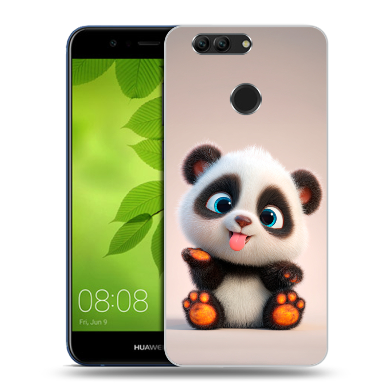Пластиковый чехол на Huawei Nova 2 Plus с принтом милая панда Пластиковый чехол на Huawei Nova 2 Plus с принтом милая панда