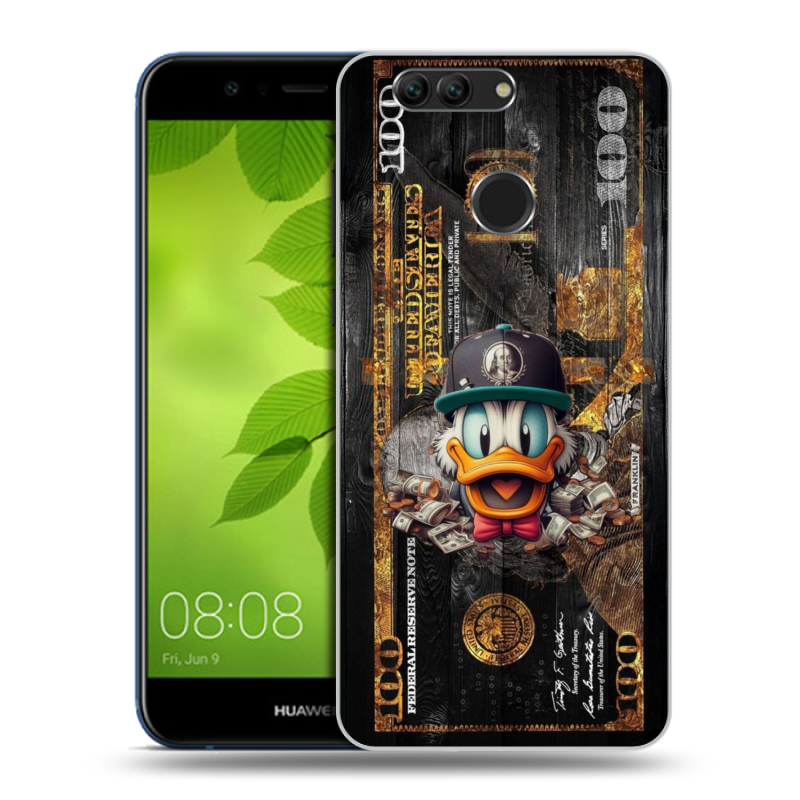 Силиконовый чехол на Huawei Nova 2 Plus с принтом Дональд Дак Доллар Силиконовый чехол на Huawei Nova 2 Plus с принтом Дональд Дак Доллар