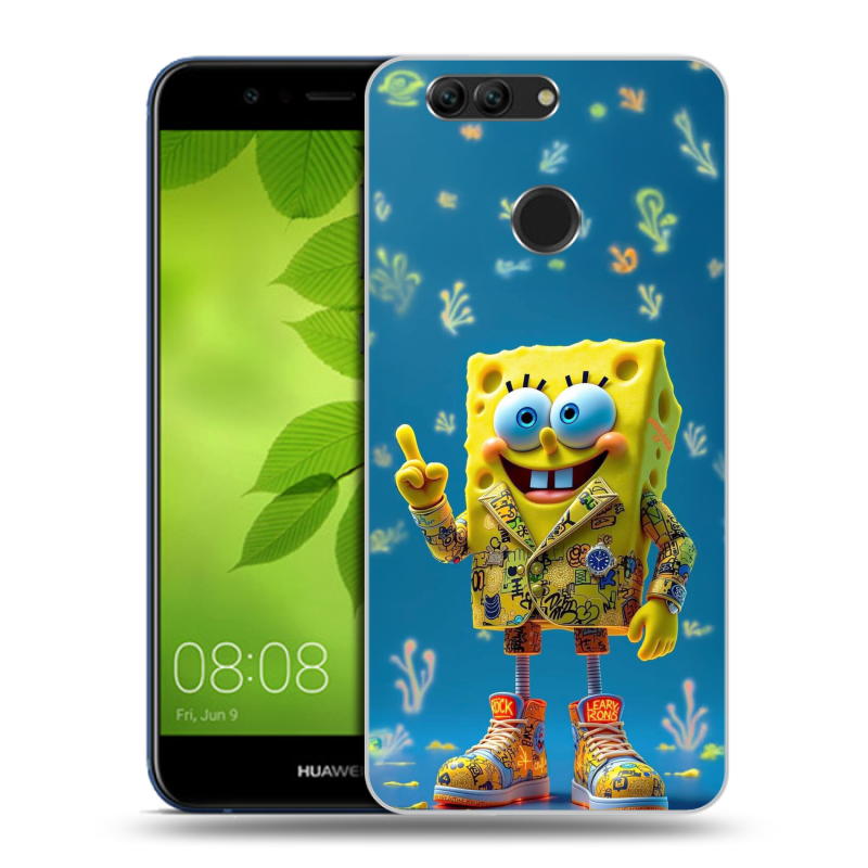 Силиконовый чехол на Huawei Nova 2 Plus с принтом Спанч боб Спанчбоб Силиконовый чехол на Huawei Nova 2 Plus с принтом Спанч боб Спанчбоб