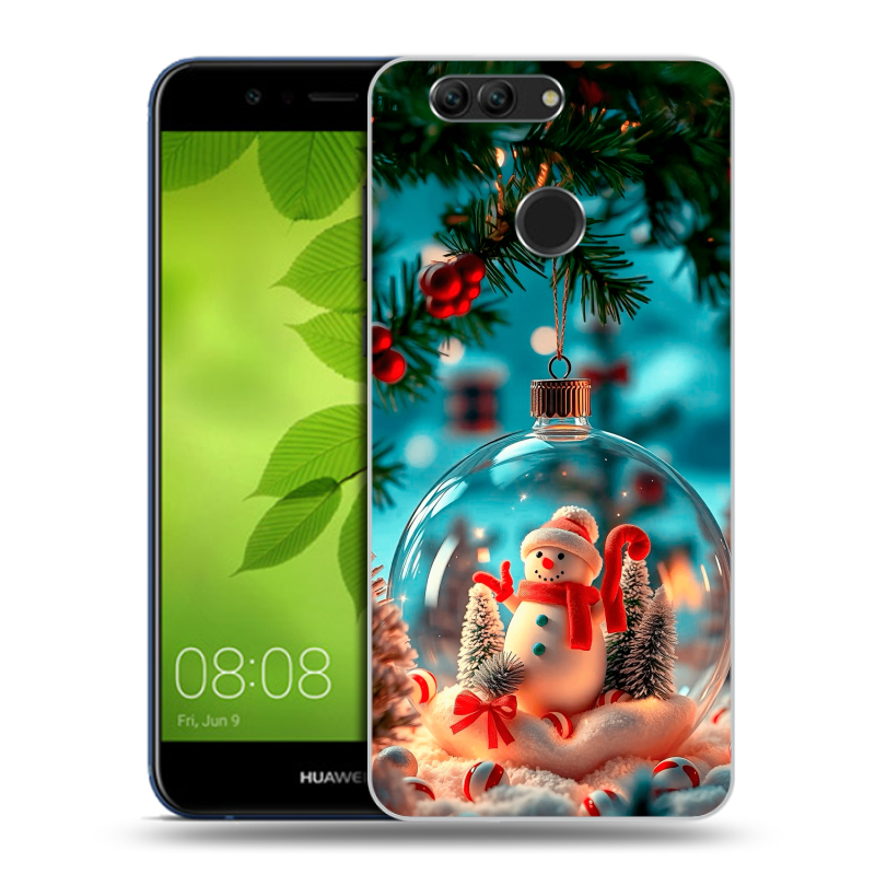 Силиконовый чехол на Huawei Nova 2 Plus с принтом Новый год Силиконовый чехол на Huawei Nova 2 Plus с принтом Новый год