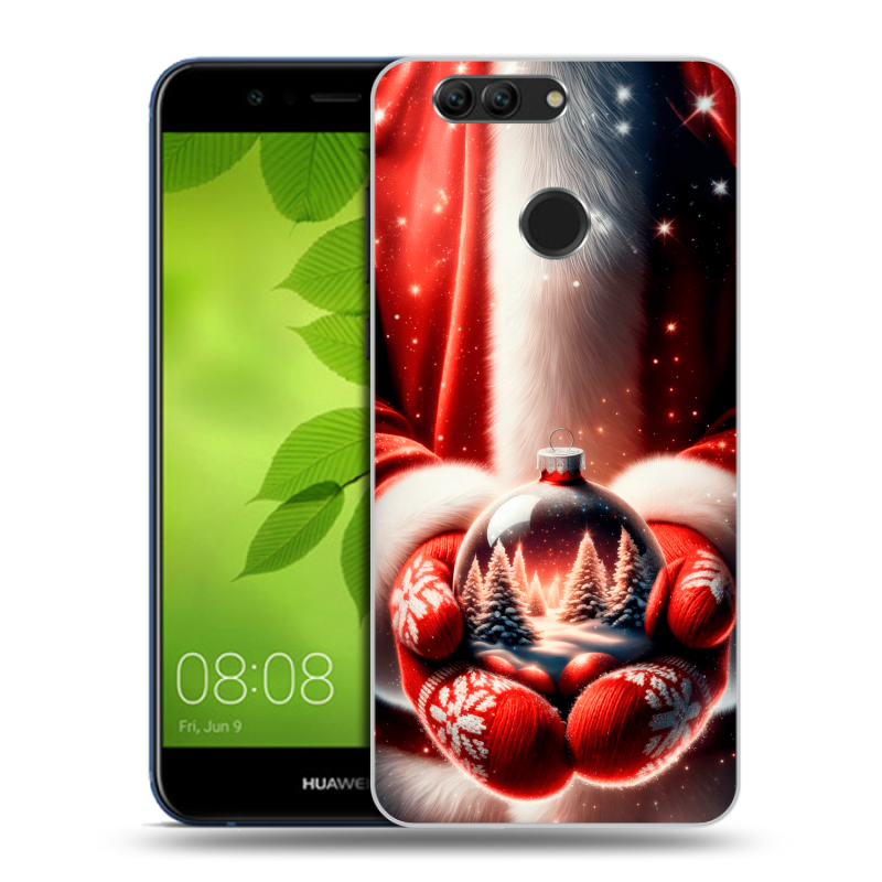 Силиконовый чехол на Huawei Nova 2 Plus с принтом Новый год Силиконовый чехол на Huawei Nova 2 Plus с принтом Новый год