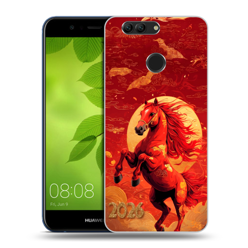 Силиконовый чехол на Huawei Nova 2 Plus с принтом Новый год Силиконовый чехол на Huawei Nova 2 Plus с принтом Новый год