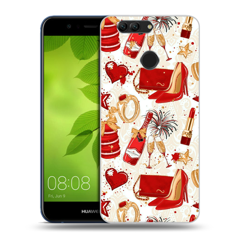 Силиконовый чехол на Huawei Nova 2 Plus с принтом Новый год Силиконовый чехол на Huawei Nova 2 Plus с принтом Новый год